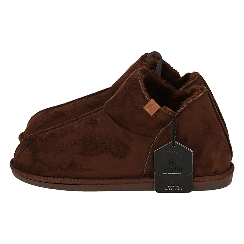 Heren Suede Sloffen Bruin 41/42
