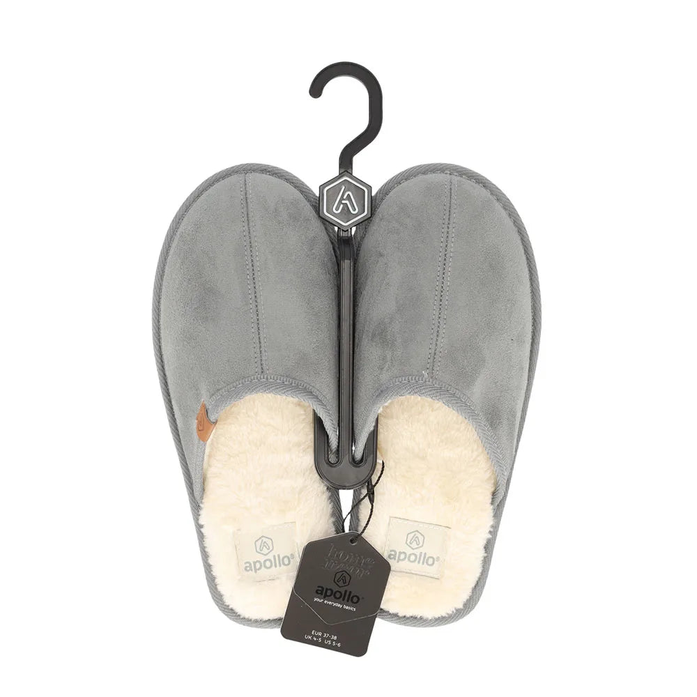 Dames Suede Instapsloffen Grijs 41/42