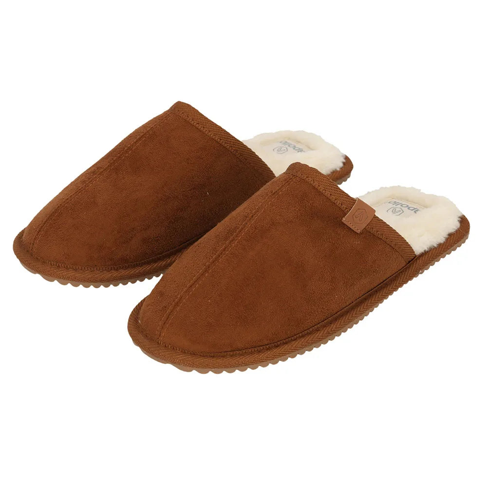 Dames Suede Instapsloffen Cognac 39/40