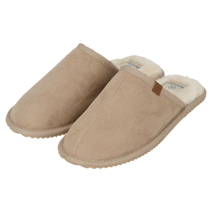 Dames Suede Instapsloffen Zwart 37/38