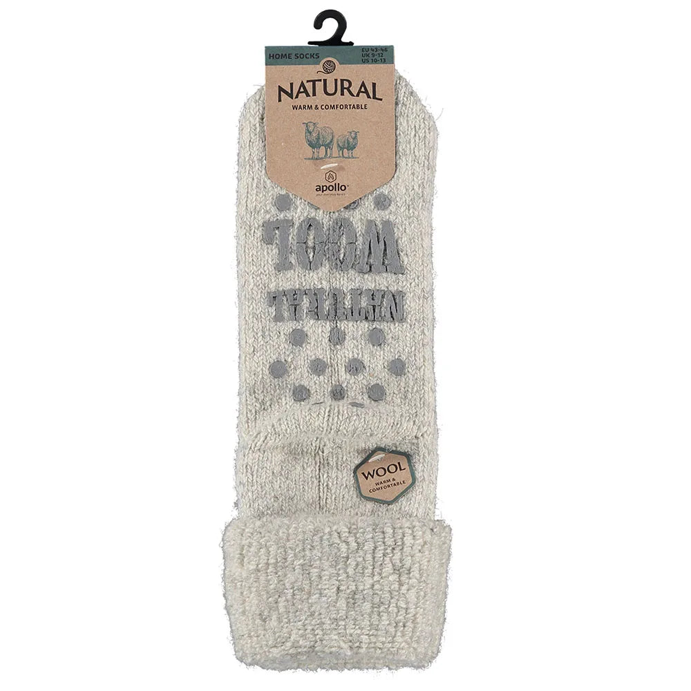 Wollen Antislip Huissokken Grey 39/42