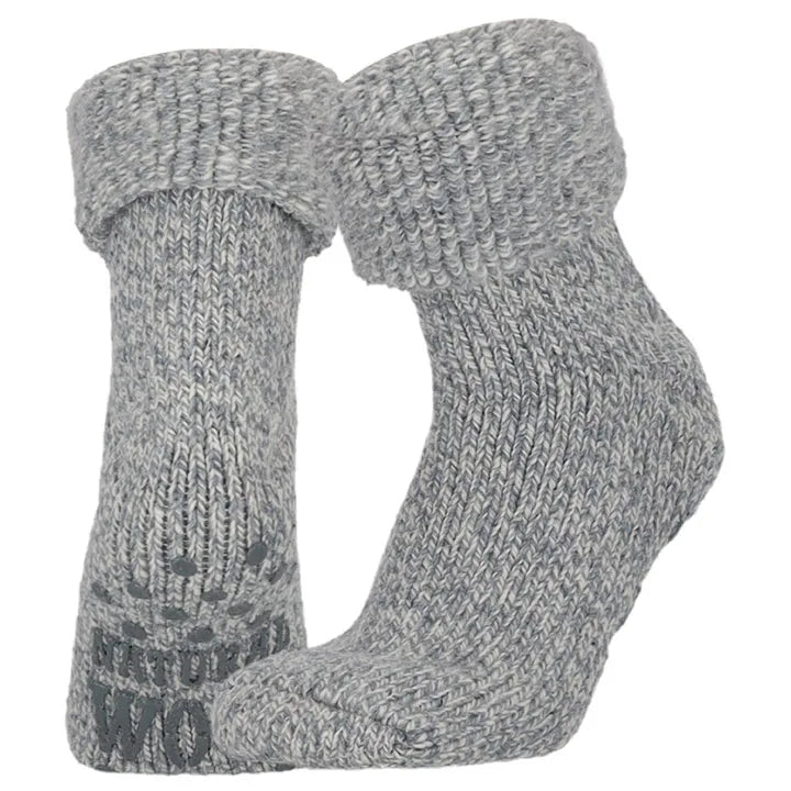 Wollen Antislip Huissokken Grey 35/38