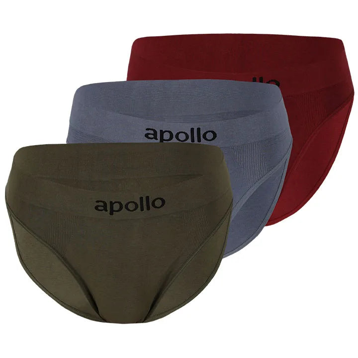 Seamless Briefs Slips heren 3-Pack Assorti Grijs XL