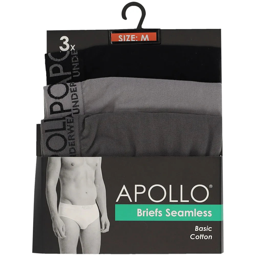 Seamless Briefs Slips heren 3-Pack Assorti Grijs L
