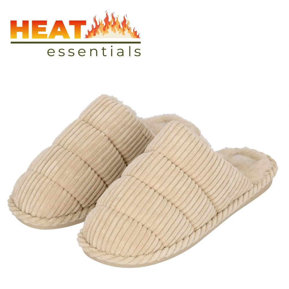 MP - Pantoffels Dames 41 42 - Zand - Corduroy - Sloffen Dames Maat 41 42