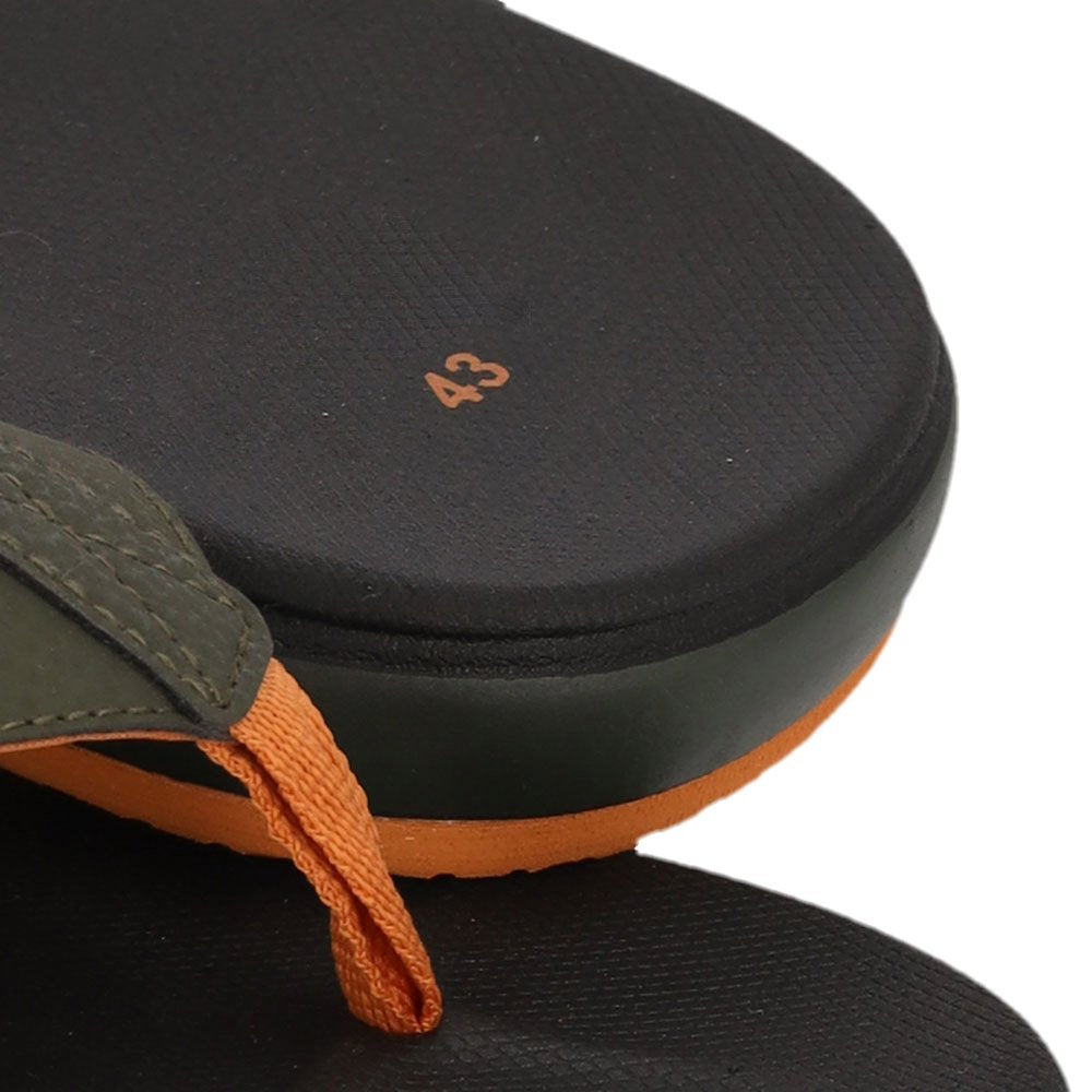 Heren Comfort Teenslippers Zwart-Groen 43