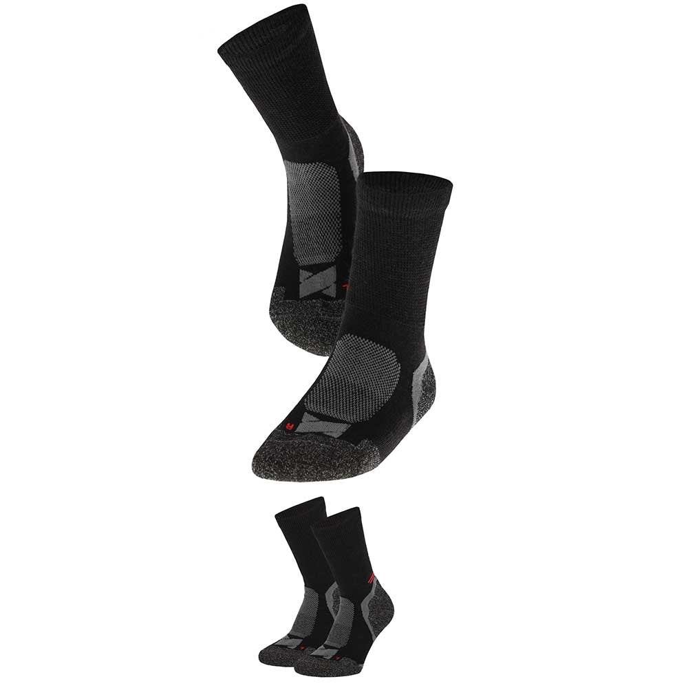 MP - Comfort Essentials Hiking Sokken Merino 2-Pack Multi Zwart - Maat 45/47