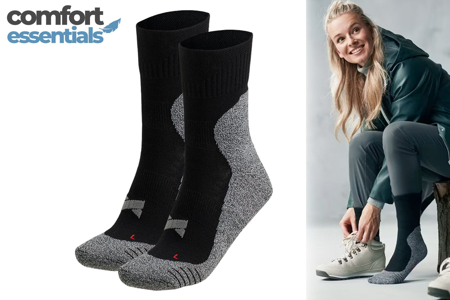 MP - Comfort Essentials Sportsokken 2-Pack Multi Zwart - Maat 43/46