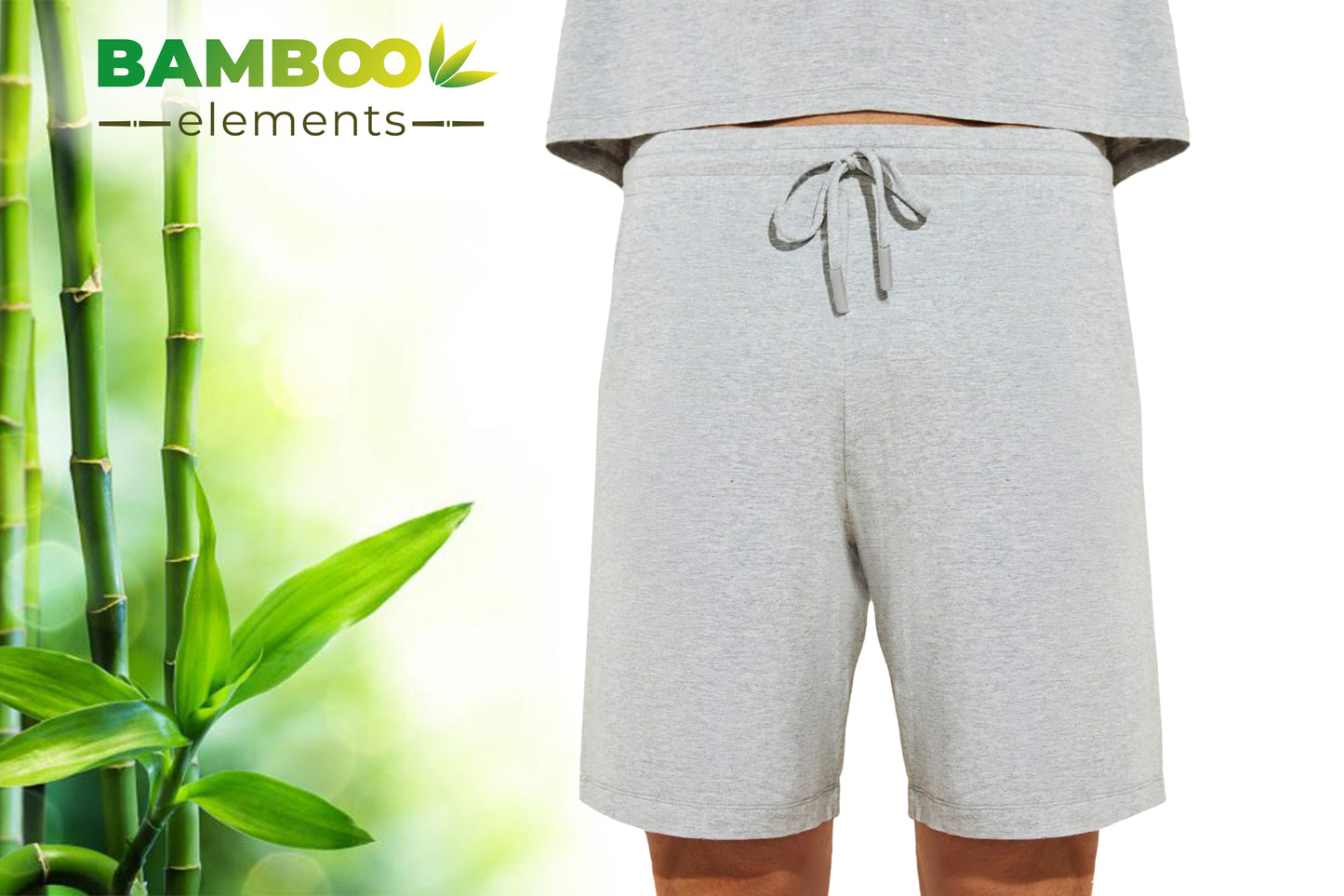 Bamboo Elements Pyjamaset Shortama Grijs XXL