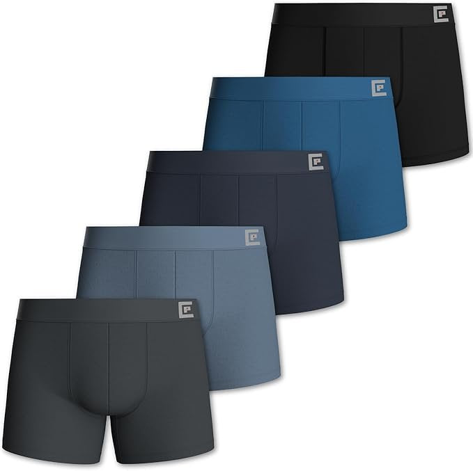 MP - Comfort Essentials Boxershort Heren Lange pijp 5pk -Blauw XXL