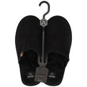Heren Suede Instapsloffen Zwart 45/46