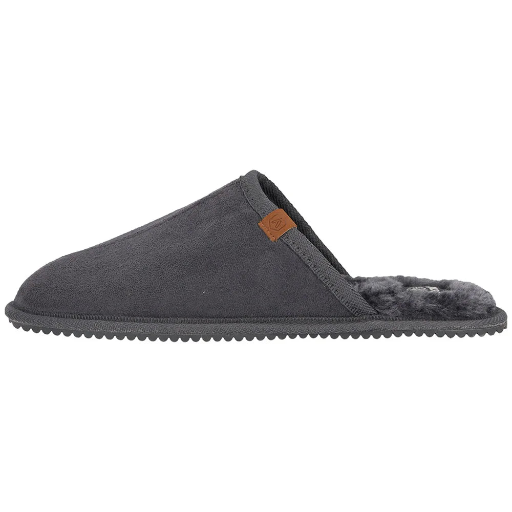 Heren Suede Instapsloffen Donker Grijs