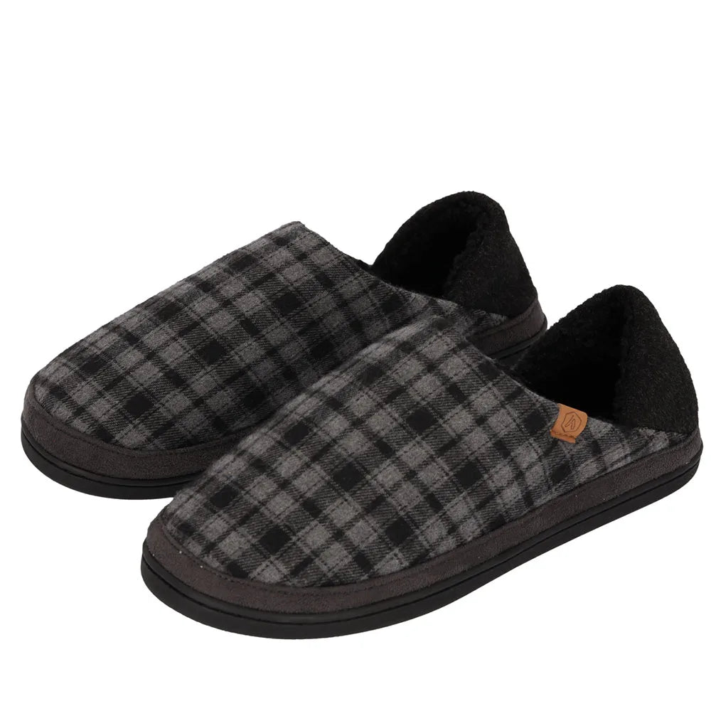 Pantoffels Heren Geruit Zwart 41-42