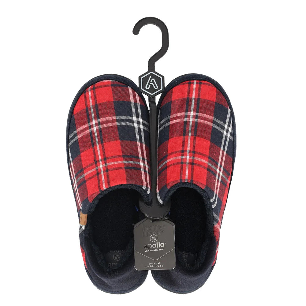 Pantoffels Heren Geruit Zwart 41-42