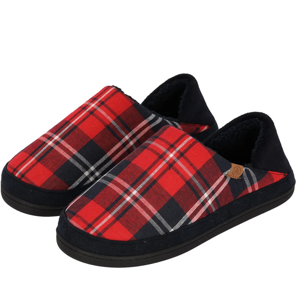 Pantoffels Heren Geruit Zwart 41-42
