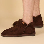 Heren Suede Sloffen Bruin