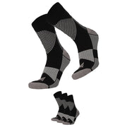 Sport Compressie Sokken Laag 3pk Black 43/45