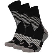 Sport Compressie Sokken Laag 3pk Black 45/47