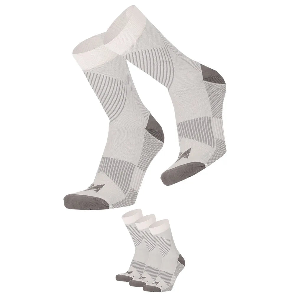 Sport Compressie Sokken Laag 3pk White 35/38