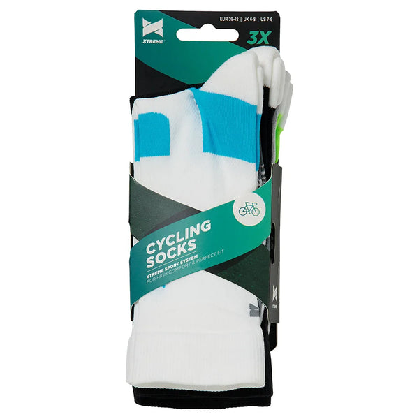 Fietssokken Multi White 3pk 39/42