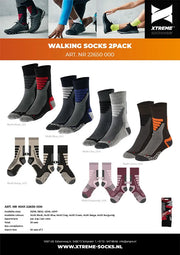 Wandelsokken 2-pk Multi Black 45/47
