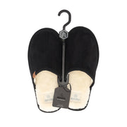 Dames Suede Instapsloffen Zwart