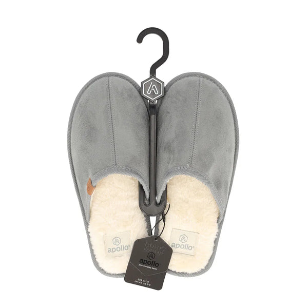 Dames Suede Instapsloffen Grijs 41/42