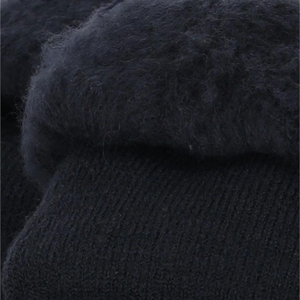 Wollen Pantoffel Sokken Donkerblauw 37/38
