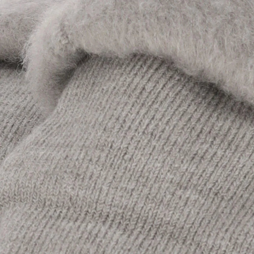 Wollen Pantoffel Sokken Grijs Melange 39/40