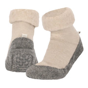 Wollen Pantoffel Sokken Beige 37/38
