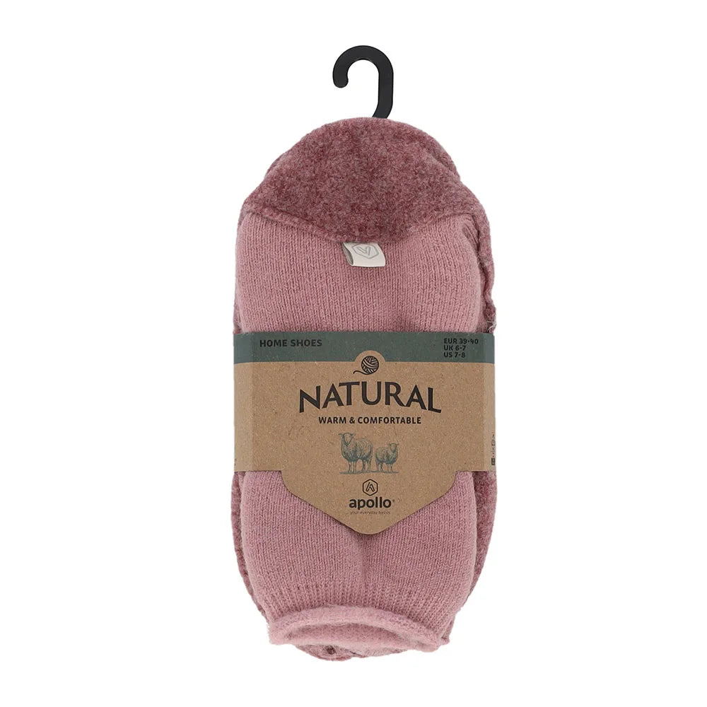 Wollen Pantoffel Sokken Paars 41/42