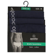 Seamless Briefs Slips heren 3-Pack Zwart XXL