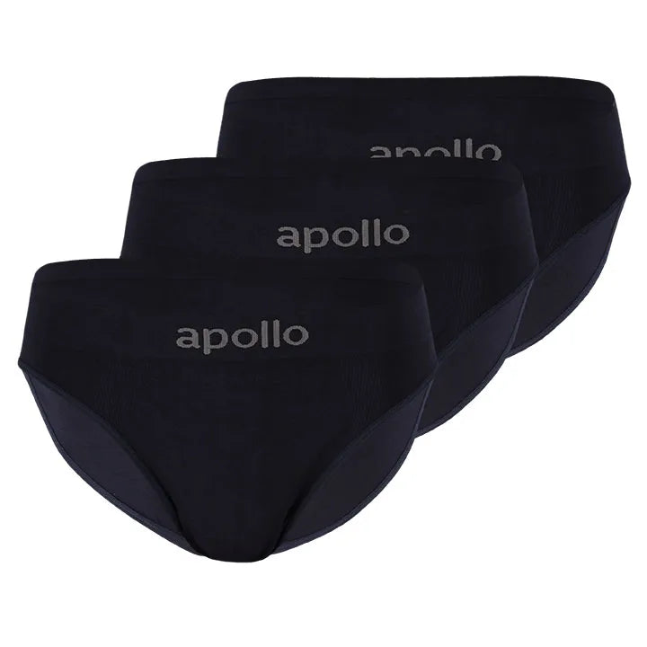 Seamless Briefs Slips heren 3-Pack Zwart L