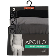 Seamless Briefs Slips heren 3-Pack Assorti Grijs M
