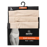 Briefs/Slips Seamless Dames 3-Pack Nude