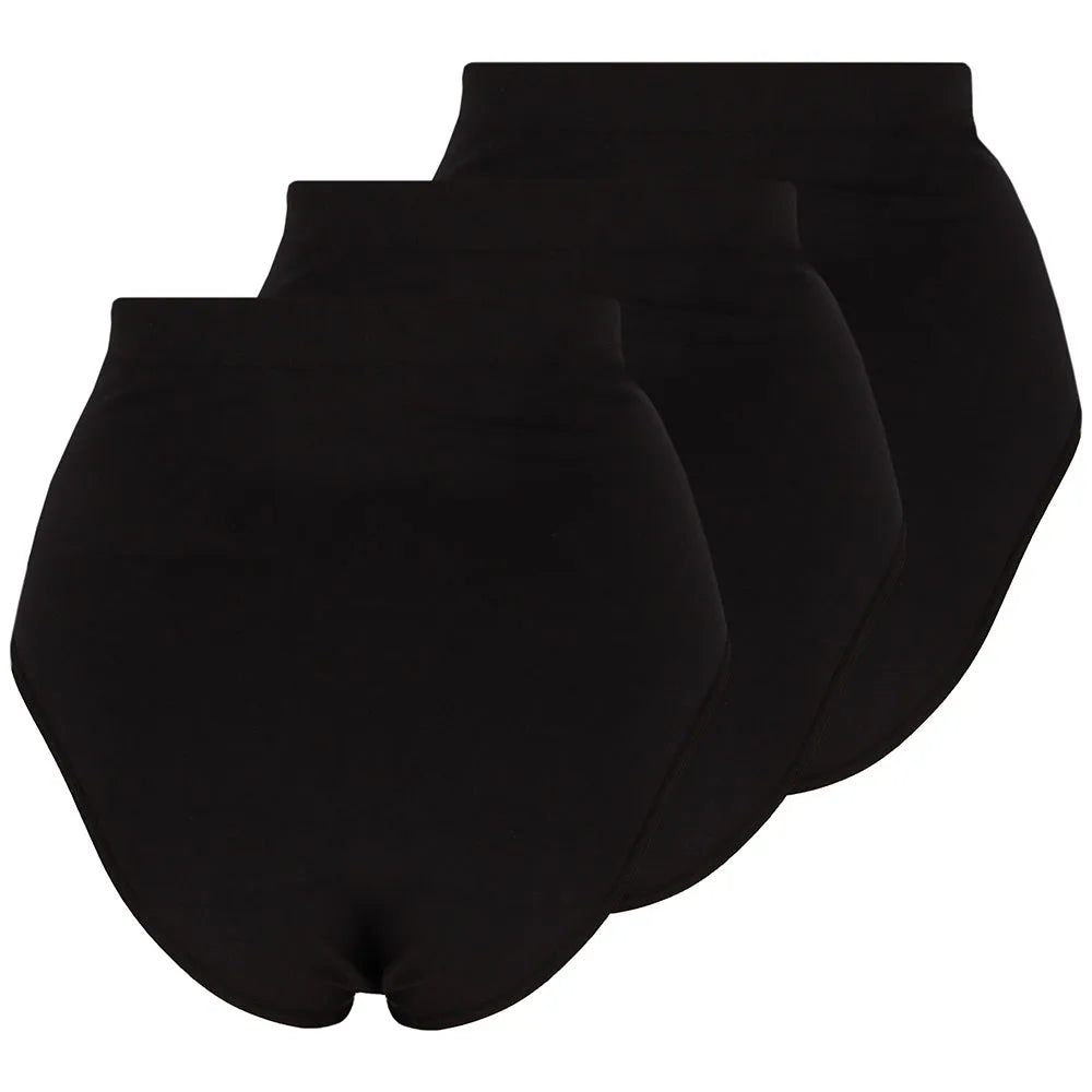 Maxi Slips Seamless Dames 3-Pack Zwart M