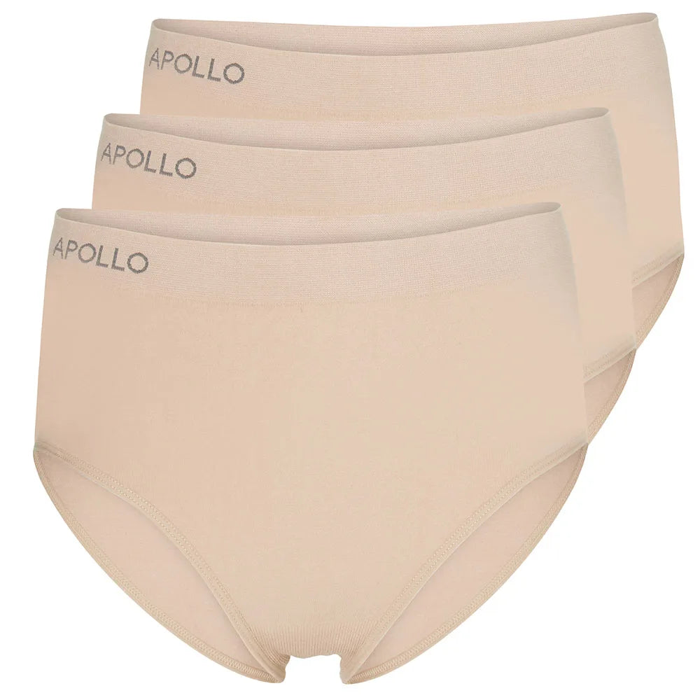 Maxi Slips Seamless Dames 3-Pack Nude