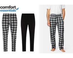 CE 2pk Heren Pyjama Broeken Black / Black Check L
