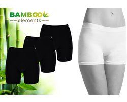 MP - Bamboo - Naadloos Ondergoed Dames - Bamboe - 3 Stuks - Shorts - Zwart - XL