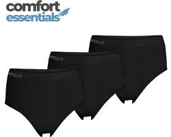 Maxi Slips Seamless Dames 3-Pack Zwart L