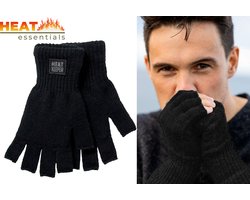 MP - Heat Essentials - Vingerloze Handschoenen - Unisex - Zwart - XXL