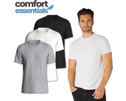 MP - Comfort Essentials -T Shirt Heren - 3pk XXL - Wit Grijs Zwart Classic