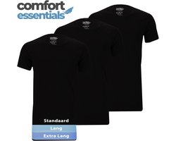 CE Heren T Shirts Extra Lang Ronde Hals 3pk Zwart L