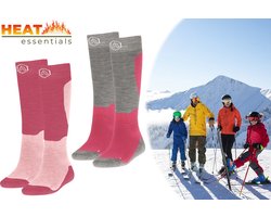 MP - Heat Essentials - Ski Sokken 35 38 - Roze - 2 Paar - Unisex