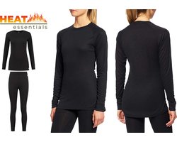 SET Thermo Shirt en Broek Dames Zwart L