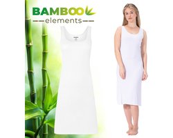 MP - Bamboo Elements - Onderjurk Wit -S/M - EU 36-38 -  Lang - Brede Bandjes