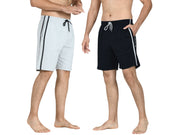 PC Loungewear Korte Broeken Heren 2-Pack Zwart-Grijs