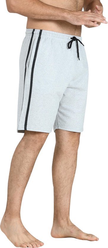 PC Loungewear Korte Broeken Heren 2-Pack Zwart-Grijs M