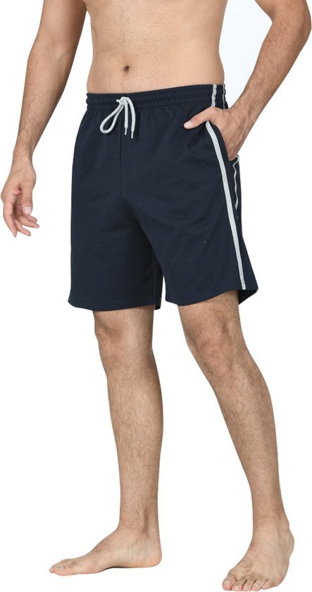 PC Loungewear Korte Broeken Heren 2-Pack Navy-Antraciet L
