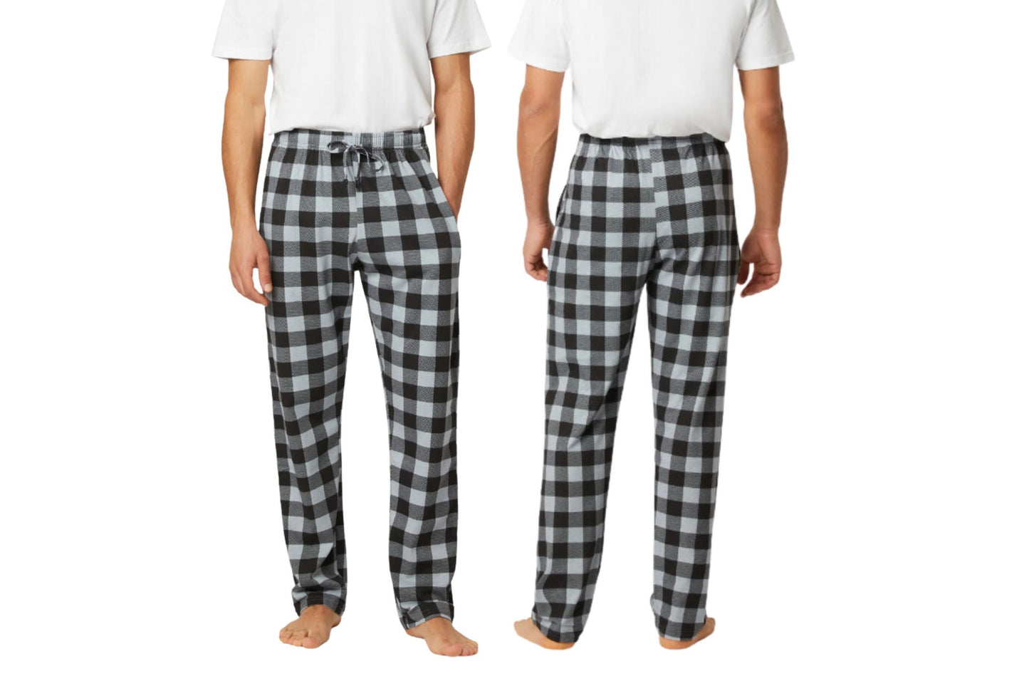 CE 2pk Heren Pyjama Broeken Black / Black Check L